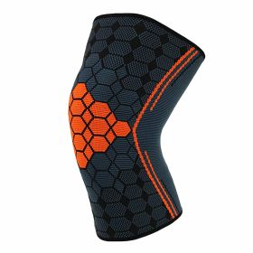 Double Strap Compression Knee Pads For Basketball Cycling (Option: Orange without straps-M)