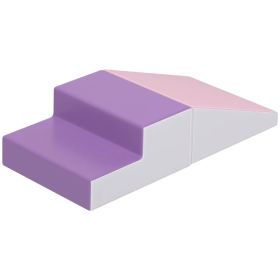 2-Piece Climb and Crawl Activity Soft Play Set, for Toddler Preschooler Babies Indoor, Purple (Option: Purple)